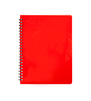 Тетрадь для заметок BUROMAX GLOSS, А6, 80 л., клетка, пласт. обл., красный ( BM.24652151-05 )