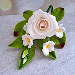 Цукрова прикраса для торта Троянда