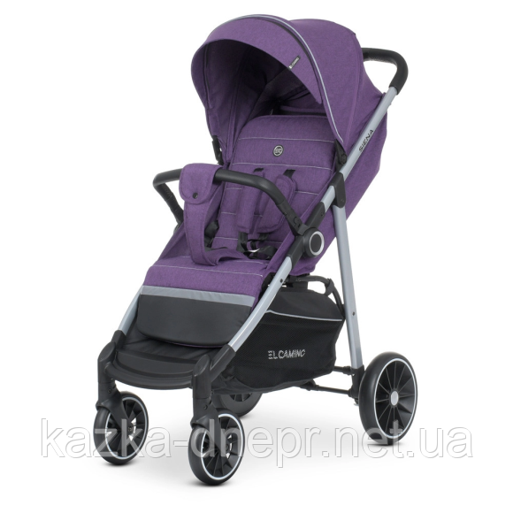 Коляска дитяча ME 1095 SIENA Violet (1шт) прогулянкова,3 положен.спинки,льон,фіолет - фото 1 - id-p2227853409