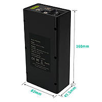 Батарея Power Bank DC-DC USB 24V 12V 5V 44800mAh  Чорний