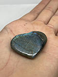 Лабрадор кабашон камінь без оправи 28*37*10 мм. натуральний лабрадор Індія, фото 7