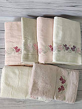 EVA CICEK MILKI 3D пеньє рушники 50х90см., 6 шт/уп. Pupilla Туреччина.