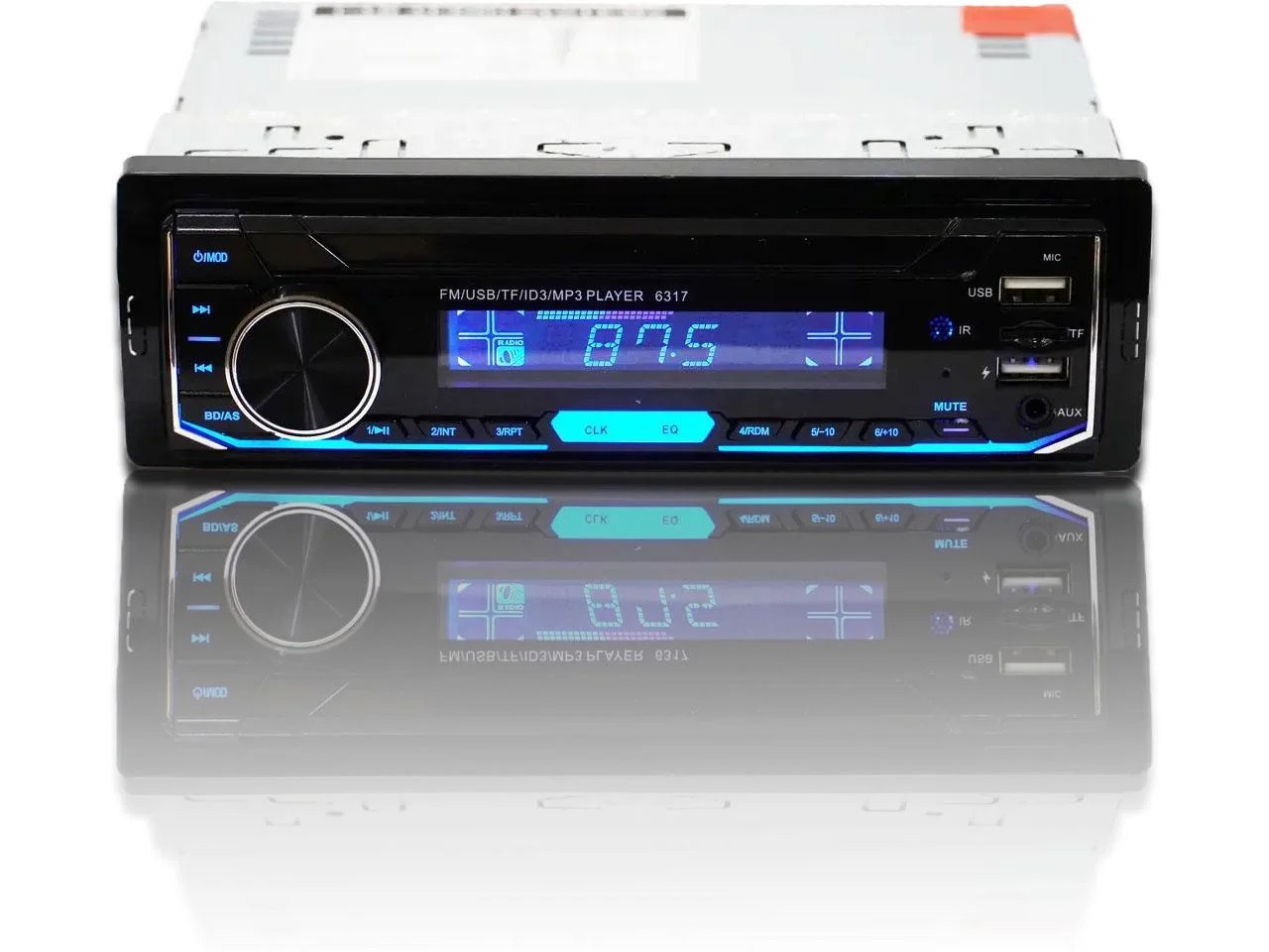 Автомагнітола 6317 Usb+RGB підсвітка+Sd+Fm+Aux+ пульт (4x50W)