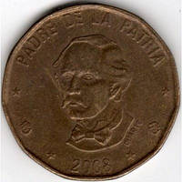 1 песо 2008, Домінікана (АР)
