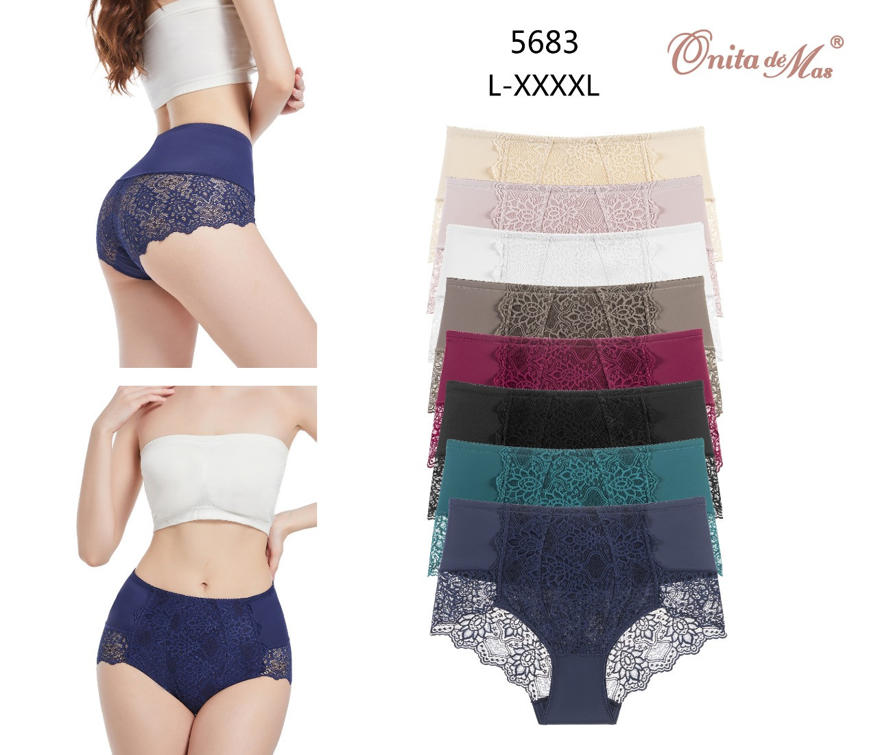 Трусики Onita de Mas (Donafen) з мереживом великі розміри