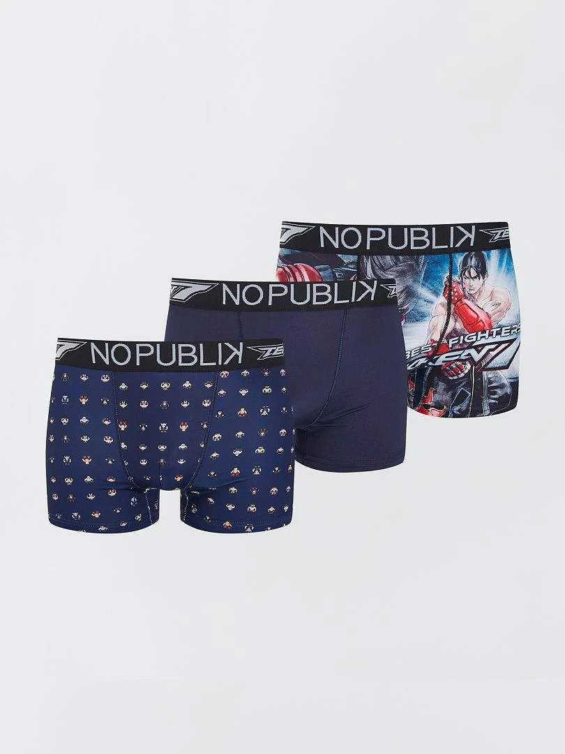 Комплект труси-боксери tekken 7 із 3 штук, розмір S, колір синій