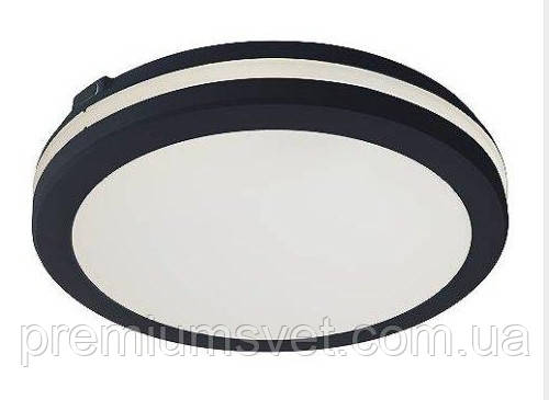 Світильник накл. круг SMD LED 30W 6400K 2700Lm h55 IP65 Scarlett-30 чорний (0160700030020)