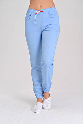 Медичні штани Парма (джогери) небесний, фото 3
