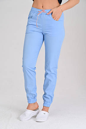 Медичні штани Парма (джогери) небесний, фото 1