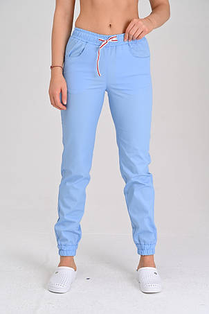 Медичні штани Парма (джогери) небесний, фото 2