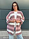Кардиган жіночий теплий в'язаний у смужку вільного крою, фото 10