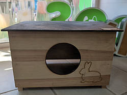 Будиночок для кролика (дерево), великий, розбірний 37*30*22 см