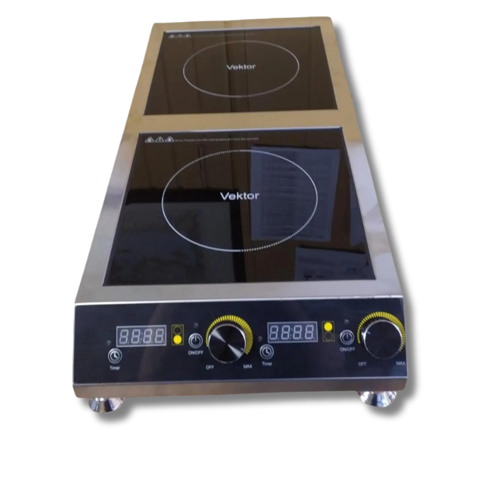 Індукційна плита професійна двоконфорочна настільна Vektor 7000Т