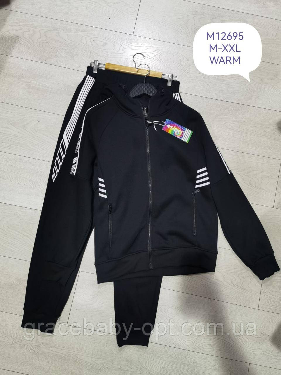 Спортивний утеплений костюм 2 в 1 для чоловіків оптом, M-2XL pp, № M12695