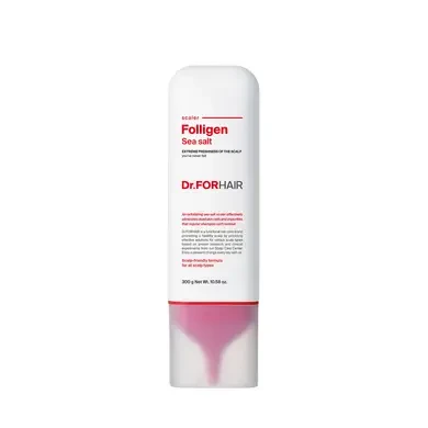 Пілінг для шкіри голови з частинками із солі мертвого моря Dr.FORHAIR Sea Salt Scaler 300 мл