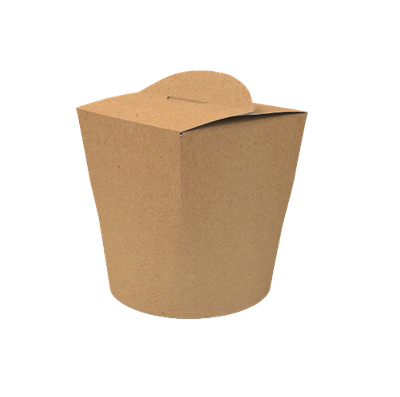 Крафтове паковання для локшини 600 мл (ЛапшаКап) (50шт), упаковка картонна для лапши на виніс