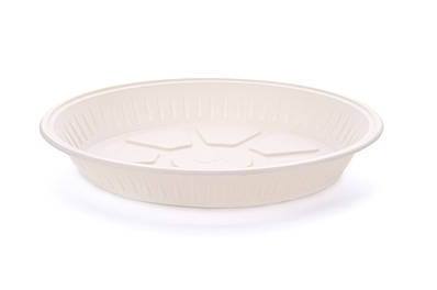 Тарілка ЕКО із кукурудзяного крохмалю 204х27 (200шт/уп)