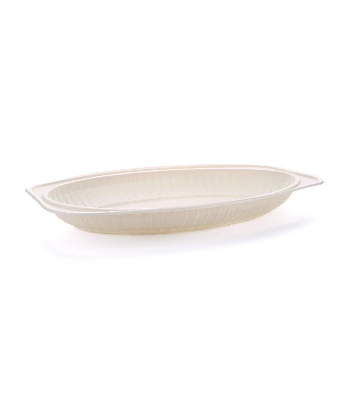 Блюдо ЕКО із кукурудзяного крохмалю 321х219х34 (100шт/уп), фото 1