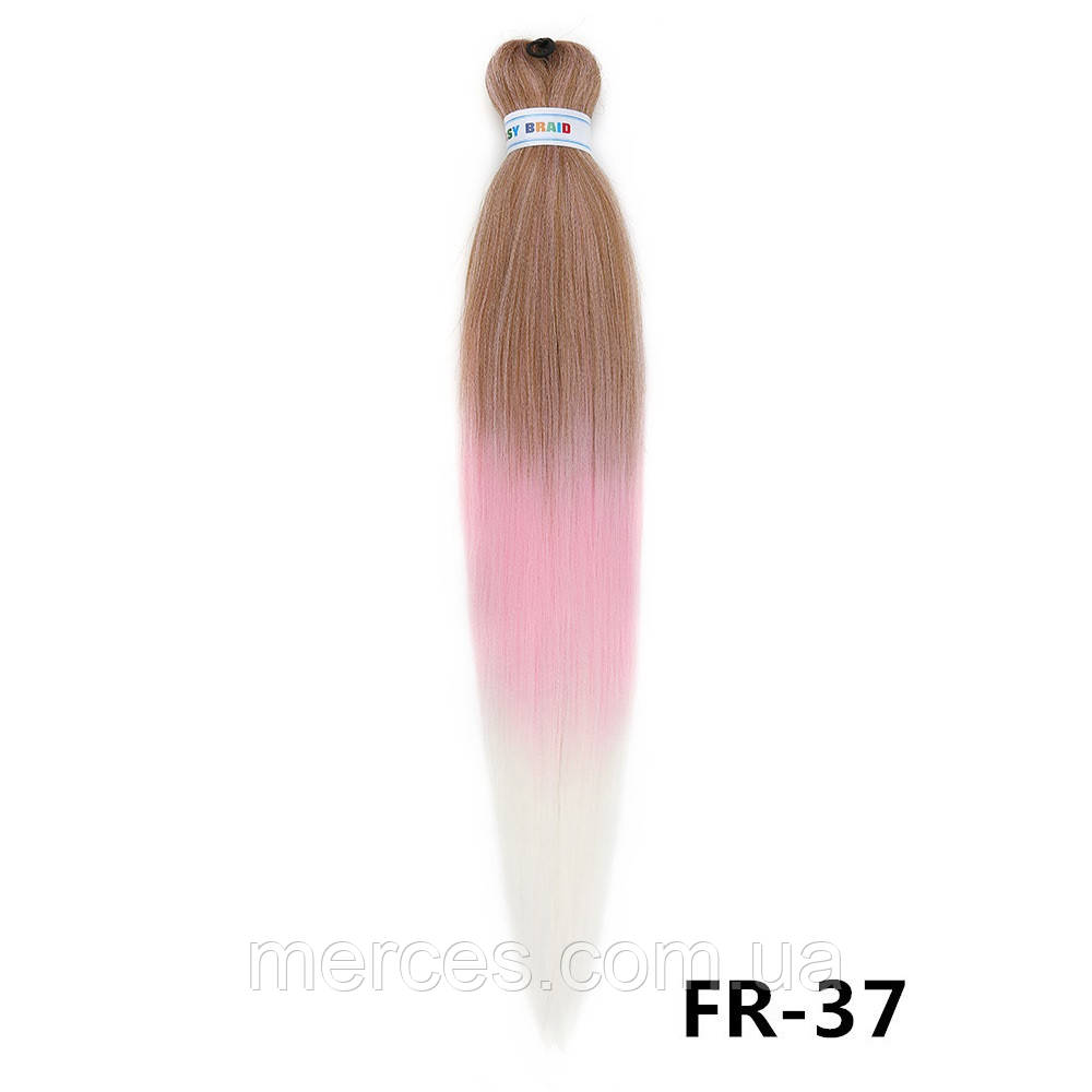 Канекалон Easy Braid теплий беж рожевий білий блонд Довжина 65 см Вага 90 грам Низькотемпературний 100-150°С FR-37, фото 1