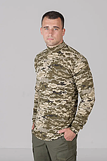 Гольф-реглан ЗСУ Піксель ММ14 на байці — теплий чоловічий светр із начосом, військовий камуфляж хб, розміри 46-60, фото 2