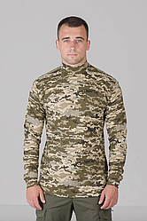 Гольф-реглан ЗСУ Піксель ММ14 на байці — теплий чоловічий светр із начосом, військовий камуфляж хб, розміри 46-60