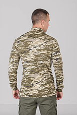 Гольф-реглан ЗСУ Піксель ММ14 на байці — теплий чоловічий светр із начосом, військовий камуфляж хб, розміри 46-60, фото 3