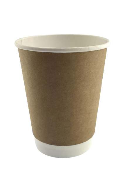 Стакан 2-шаровий Крафт 350мл 430мл упаковка 25шт, одноразові стакани картонні, фото 1