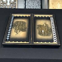 Нарди дерев'яні ручної роботи Лицарі 50×23см подарункові, фото 5