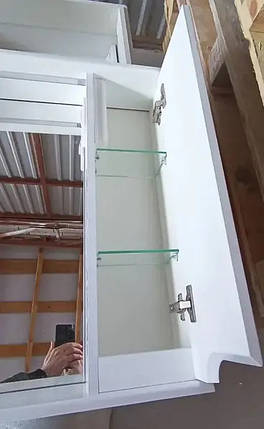 Дзеркальна шафа у ванну кімнату 100 см "Simple" з підсвіткою LED, фото 2