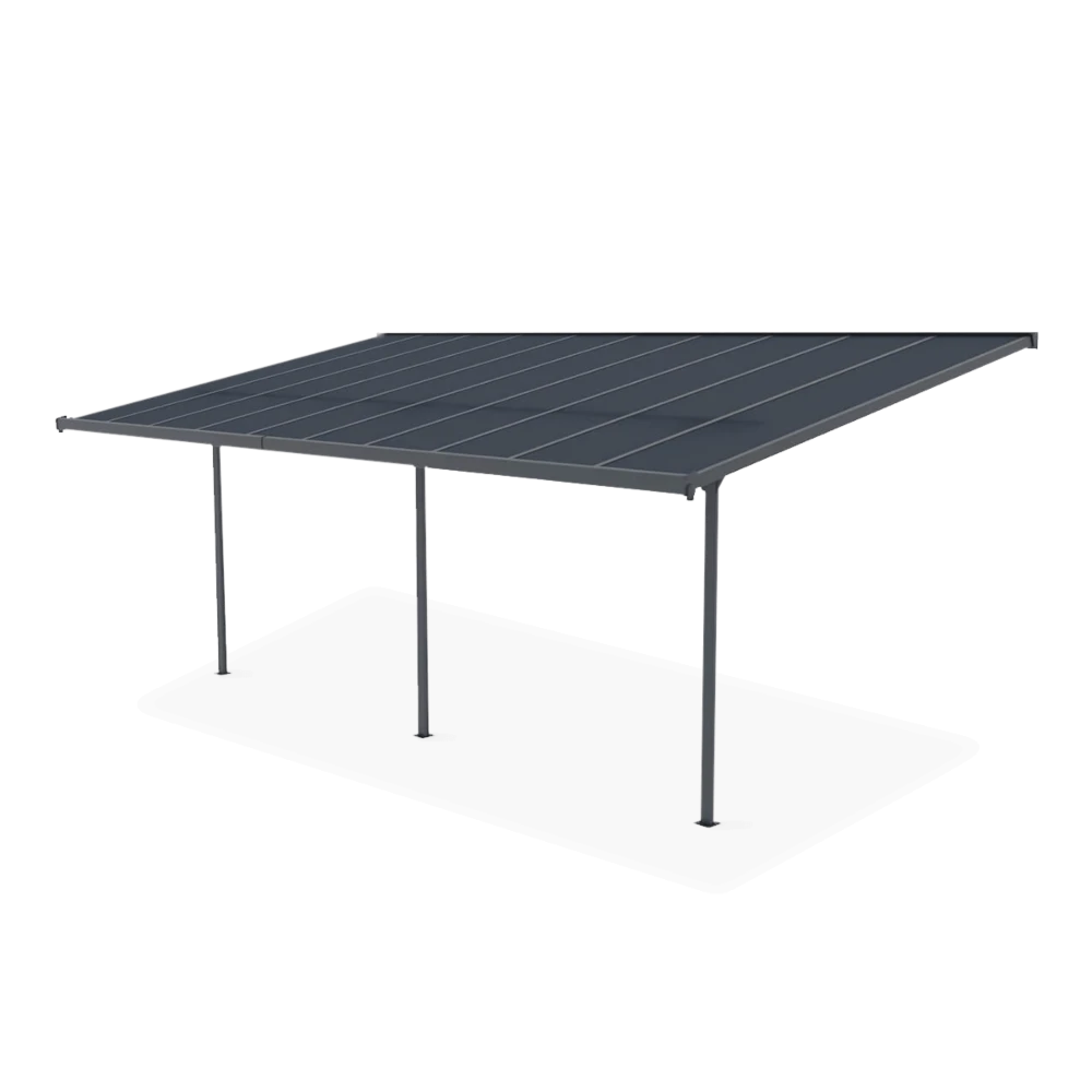 Навіс для авто та тераси Hardmaster Atlanta 6x3 м Cold Grey