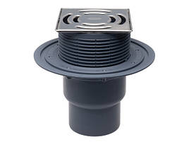 Трап для балконів і терас DN75/110 вертикальний морозостійкий запахозамикаючий HL3100T