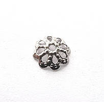 Шапочки для намистин Finding Обіймач квітка для намистин 8 мм - 14 мм Сталистий 7 мм