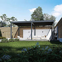 Пергола присадибна Gutroof Deluxe 3,6 x 6 м Антрацит, фото 5