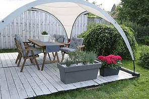 Прямокутний горщик для саду 80 см Lofly антрацит Prosperplast, фото 3