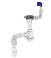Сифон Кухня Різьбовий Перелив ZERIX SK-02-A 3 1/2" x 40