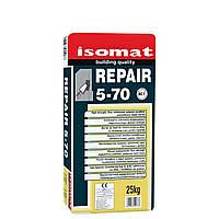 Цементний розчин ремонтний високоміцний полімерцементний армований волокном Ізомат REPAIR 5 70 25 кг