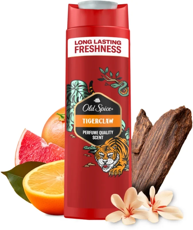 Гель для душу + шампунь Old Spice Maxi "Tigerclaw" (400мл.)