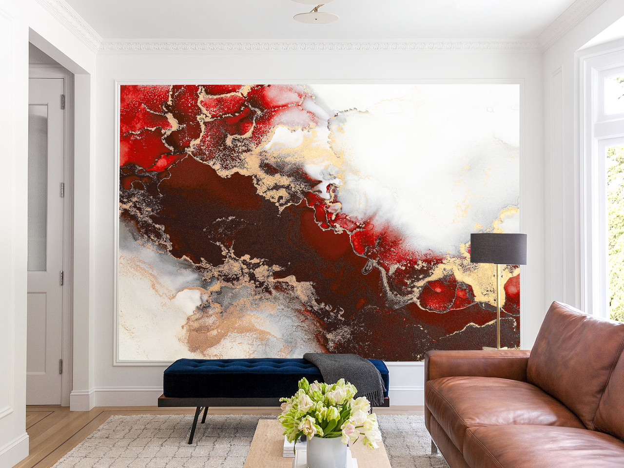 Самоклеюча плівка Oracal "Абстракція" на стіну в спальню, вітальню, офіс, фото 1