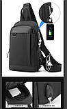 Нова чоловіча нагрудна сумка, сумка через плече, багатофункціональна водонепроникна велосипедна сумка гурт, фото 6