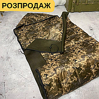 Летний спальный мешок ВСУ 220х80 пиксель легкий спальник одеяло с сеткой тактический спальный мешок одеяло