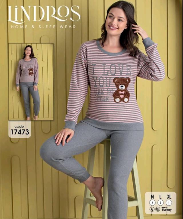 фотографія жіноча піжама інтерлок сірого кольору