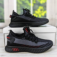 Кросівки підліткові текстильні чорні з червоним FDEK 5329 41