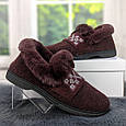 Капці чуні жіночі на хутрі бордові Гіпаніс 4206, фото 4