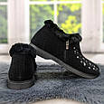 Капці чуні жіночі високі на хутрі чорні Гіпаніс 4205-2, фото 7