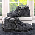 Капці чуні жіночі високі на хутрі сірі Гіпаніс 4205-3, фото 5
