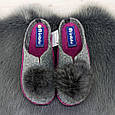Жіночі кімнатні капці фетрові для ламінату Inblu сірі з хутірцем 2714, фото 3