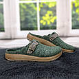 Тапочки домашні жіночі Inblu фетрові на поліуретановій підошві зелені 4287, фото 2