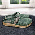 Тапочки домашні жіночі Inblu фетрові на поліуретановій підошві зелені 4287, фото 6