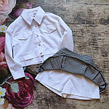 Шкільний костюм для дівчинки сорочка та спідниця шорти (152р), фото 2