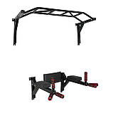 Турнік настінний мультихват + бруси з пресом А554-Ч Комплект B_2279, фото 2